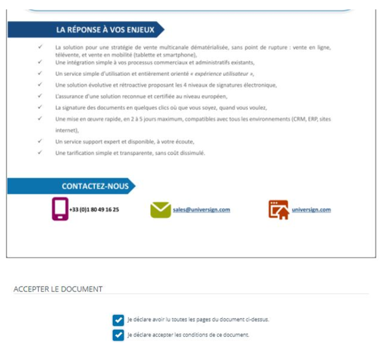 Etape 6 - Signez électroniquement un document PDF avec Universign
