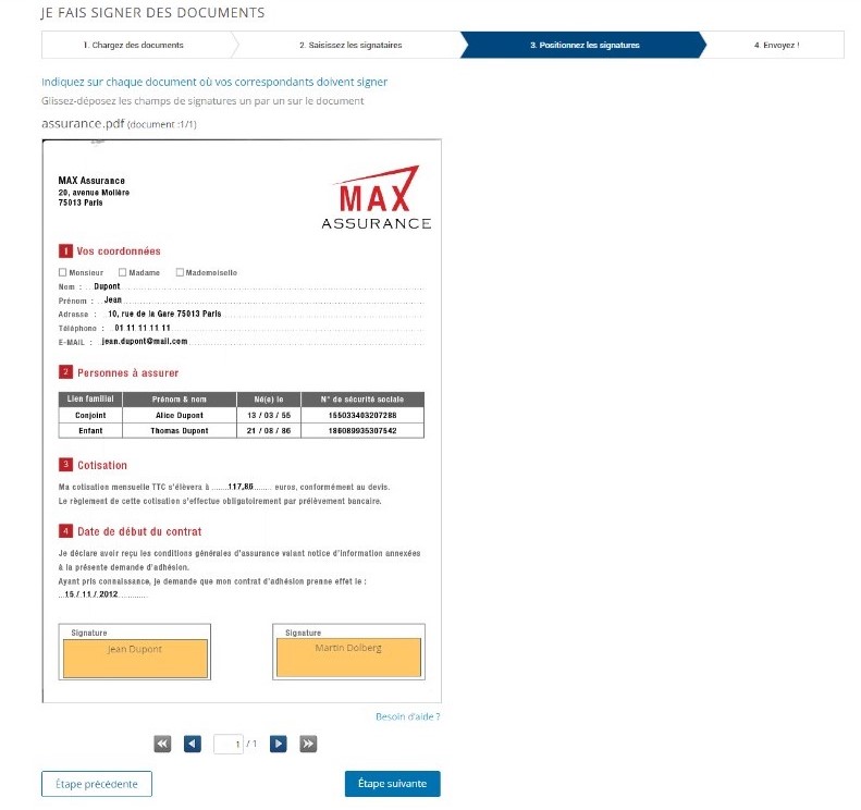 Etape 3 - Signez électroniquement un document PDF